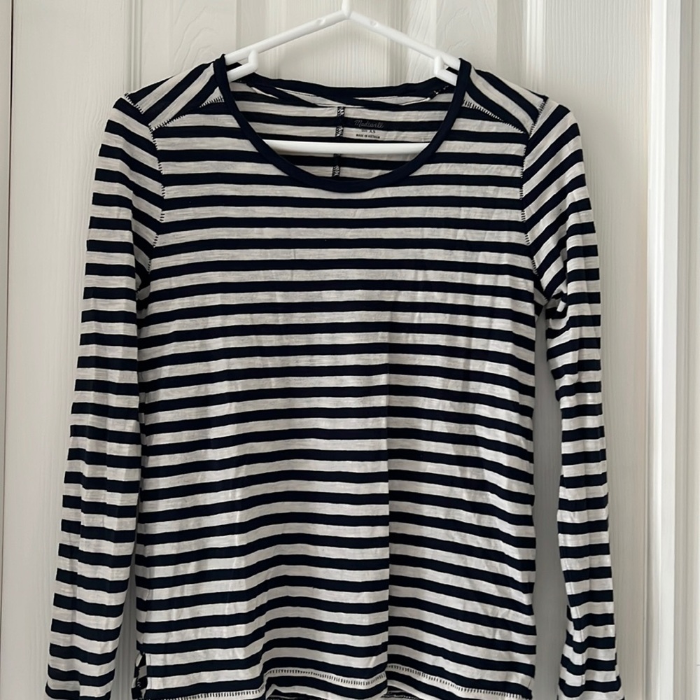 Madewell long sleeved striped top